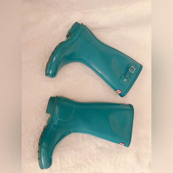 Hunter Original Gloss Rain Boot Bottle Blue us 2B /3G  EU 33 - Picture 2 of 6